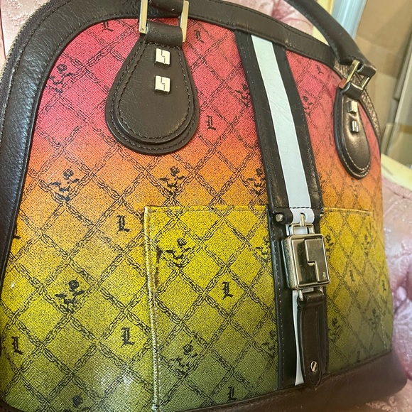 🐑🐑💋 Vintage L.A.M.B. Rasta Montego Bowler by Gwen Stefani - Picture 2 of 16